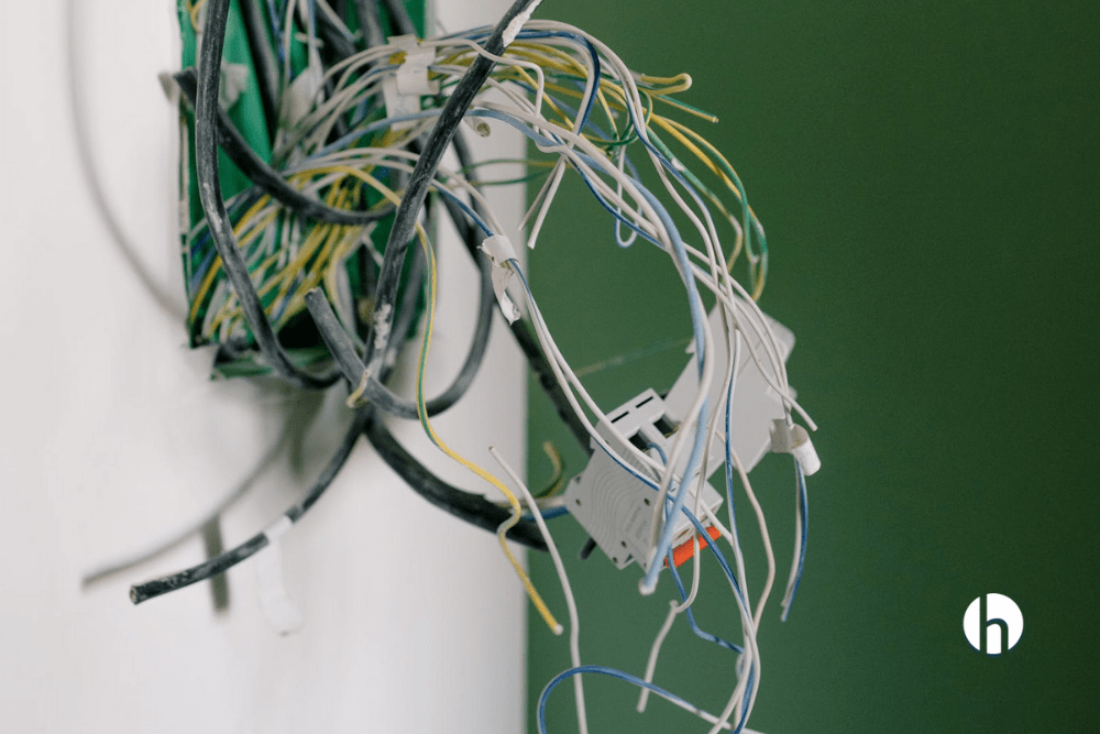Exposed wires in need of repair